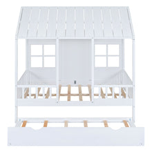 Load image into Gallery viewer, House Bed With Twin Size Trundle, Daybed
