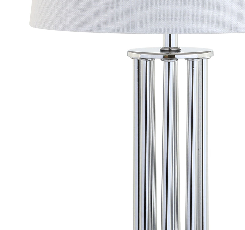 Novelty Column Lamp With Empire Shade - Silver