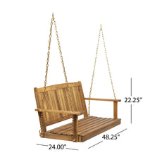 Load image into Gallery viewer, Tambora - Porch Swing Acacia Wood Slat Design
