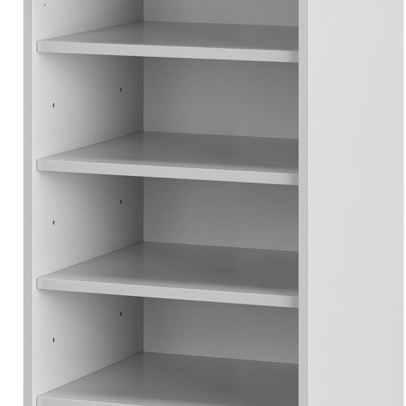 Ten Pair Solid Woodshoe Storage Cabinet (752041) - White