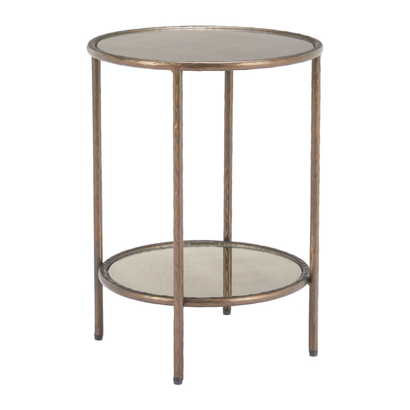 22" Pedestal End Table - Bronze