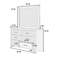Load image into Gallery viewer, 1 Piece Dresser 2 Tone Sleek 6 Drawers Bedroom Furniture - White
