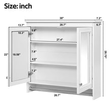 Load image into Gallery viewer, Modern Wall-Mounted Mirror Cabinet With Adjustable Shelves, Soft-Close Doors, High-Definition Mirror
