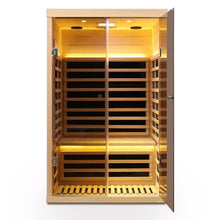 Load image into Gallery viewer, Low EMF, Wide Space Hemlock Double Doors Great Glass Luxury Indoor Far Infrared Sauna Room
