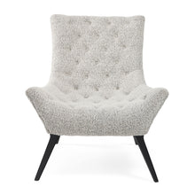 Load image into Gallery viewer, 32" Tufted Boucle Lounge Chair - Gray / Black
