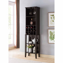 Load image into Gallery viewer, Wooden Wine Bottle Rack Metal Wine Glass Rack Four Shelves - Red Cocoa / Espresso

