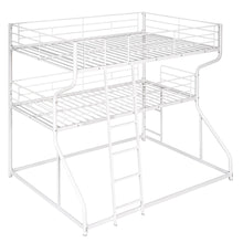 Load image into Gallery viewer, Industrial Triple Bunk Bed With Dual Ladders Frame, Space Saving Design

