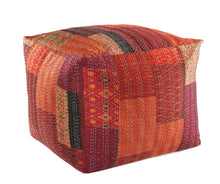 Load image into Gallery viewer, Cotton Blend Ottoman - Red
