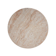 Load image into Gallery viewer, Outdoor / Indoor Lightweight Concrete Side Table With Travertine - Beige
