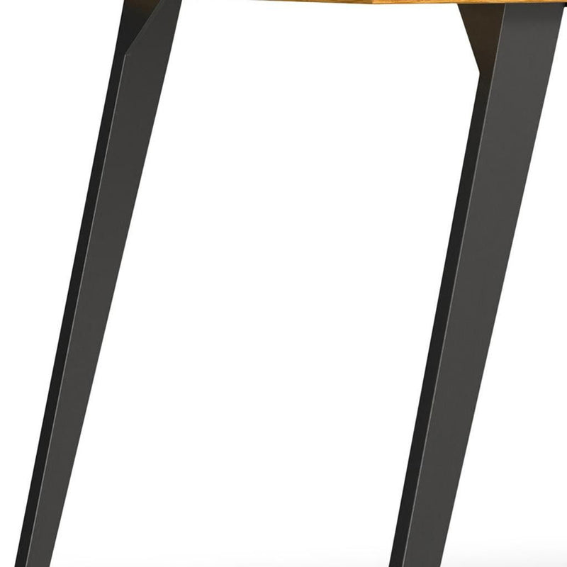 Wood Iron Frame Base Dining Table - Oak / Gray