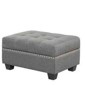 104.5" Reversible Sectional Sofa Space Saving with Storage Ottoman Rivet Ornament L-shape Couch for Small or Large Space Dorm Apartment,Gray(old SG000405AAA)