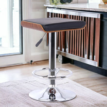Load image into Gallery viewer, Iron Backless Adjustable Height Bar Chair - Black And Silver
