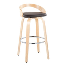 Load image into Gallery viewer, Grotto - Contemporary Fixed-Height Barstool With Swivel With Round Footrest (Set of 2)
