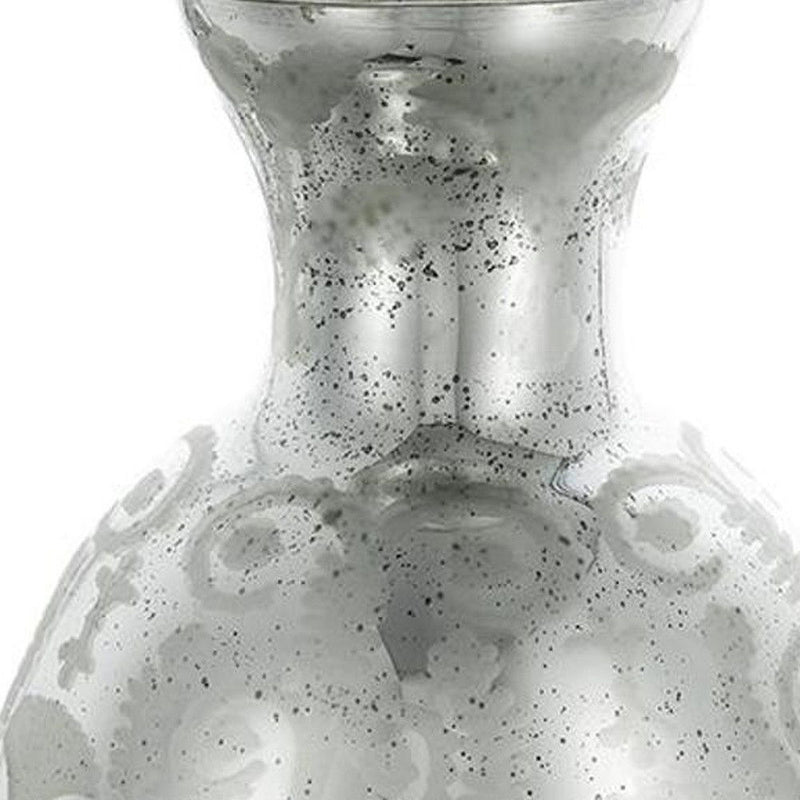Floral Table Vase - Antiqued Silver
