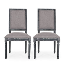 Load image into Gallery viewer, French Country Style Dining Chair With Upholstered Seating And Fluted Legs
