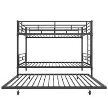 Load image into Gallery viewer, Bunk Bed Twin over Twin with Trundle Black,CPC Certified,No Box Spring Needed,Heavy Duty,Easy to assemble
