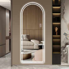 Load image into Gallery viewer, Arch Design LED Full Length Mirror, Dimmable, High Definition, Explosion Proof, 65&quot; X 21&quot; - Silver
