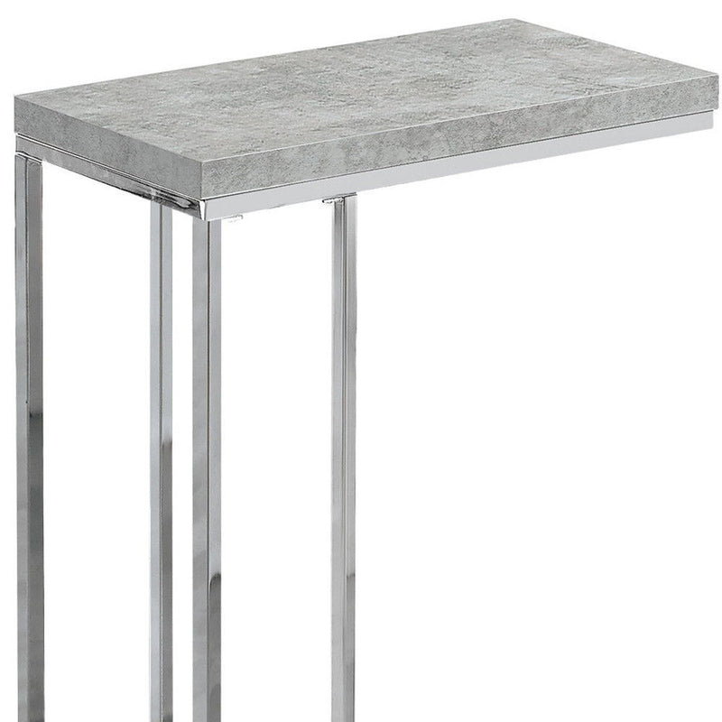 Particle Board Metal Accent Table - Gray