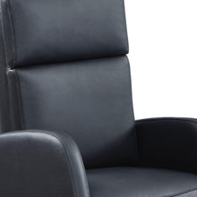 Load image into Gallery viewer, Tufted Genuine Leather Power Swivel Recliner (730555) - Black
