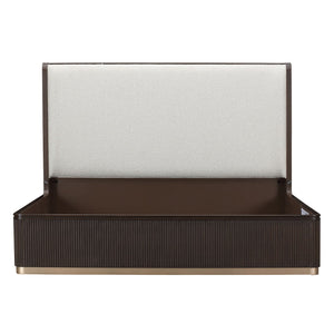 West Kensington - Eastern King Bed - Buff / Medium Espresso