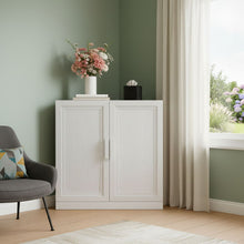 Load image into Gallery viewer, Wood Corner Accent Cabinet - White

