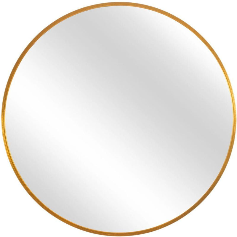31" Metal Round Framed Accent Mirror - Gold