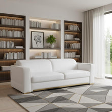 Load image into Gallery viewer, Top Grain Leather Reclining Sofa Storage - White
