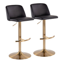 Load image into Gallery viewer, Toriano - Contemporary Adjustable Barstool With Swivel With Rounded T Footrest (Set of 2)

