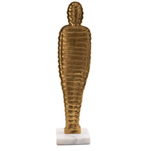 Load image into Gallery viewer, Marble Mummy Tabletop Sculpture - Gold / White
