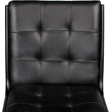 Load image into Gallery viewer, Tufted Upholstered Leather Dining Side Chair - Black
