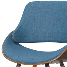 Load image into Gallery viewer, Wood Dining Parsons Chair - Blue / Walnut
