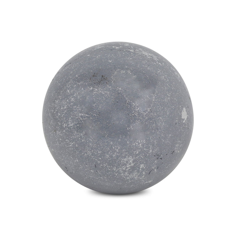 Mache Hand Painted Orb Decorative Orb - Silver