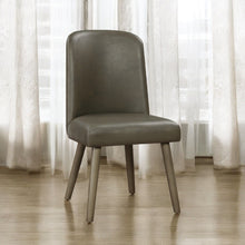Load image into Gallery viewer, Waylon - Synthetic Leather Side Chair (Set of 2) - Gray / Oak
