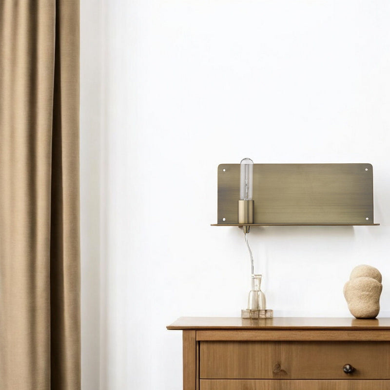 Dull Shelf Wall Light - Gold