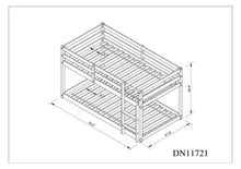 Load image into Gallery viewer, Twin over Twin Floor Bunk Bed,Natural(New SKU:W504P148543)
