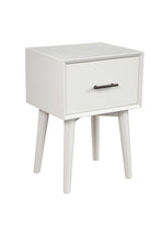Load image into Gallery viewer, Wood End Table With Drawer - White
