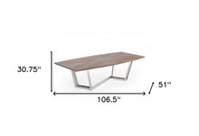 Load image into Gallery viewer, 107" Rectangular Manufactured Wood And Iron Dining Table - Brown
