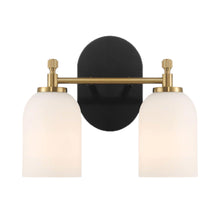 Load image into Gallery viewer, Vortex - 2 Lights Vanity In Style For Over Bathroom Mirror Wall Sconce - Black / Gold / White
