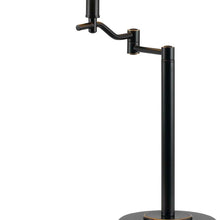 Load image into Gallery viewer, Metal Swing Arm Table Lamp With Off-White Empire Shade - Bronze
