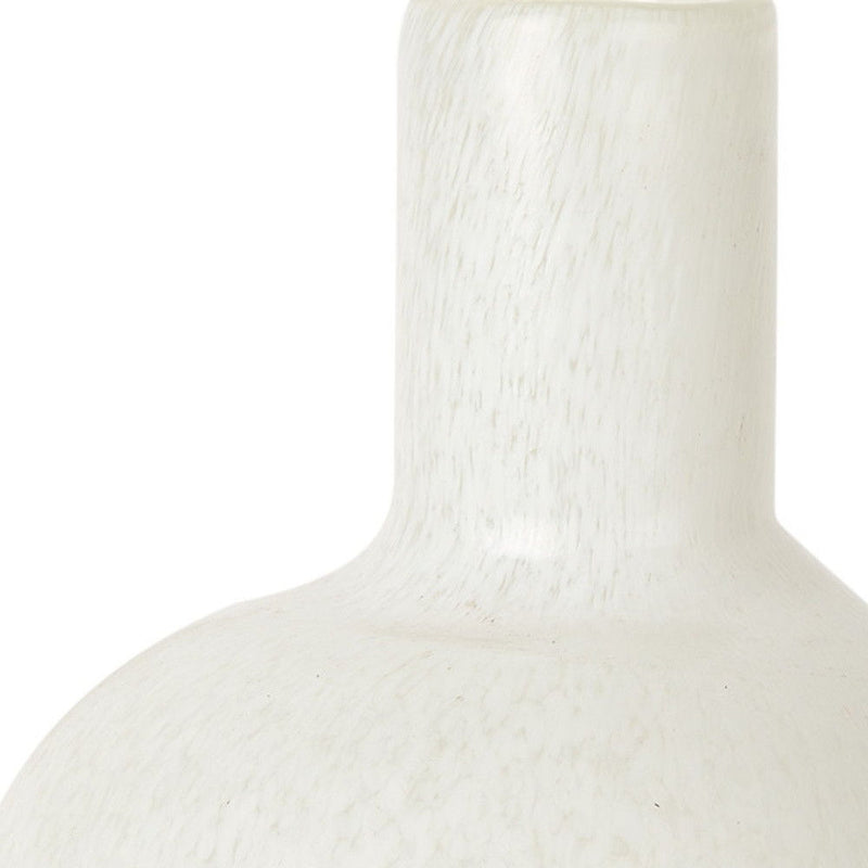 Mottled Handblown Table Vase (608282) - White