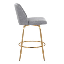 Load image into Gallery viewer, Toriano - Contemporary, Fixed Height Counter Stool With Swivel With Round Footrest (Set of 2)

