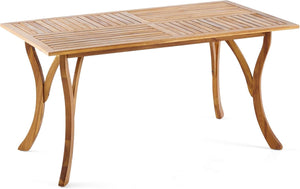Outdoor Rustic Patio Acacia Bistro Set With Cushions