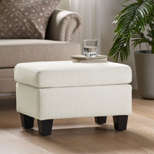 Load image into Gallery viewer, Springfield - Ottoman Contemporary Design Fabric Birch Wood Legs - Beige
