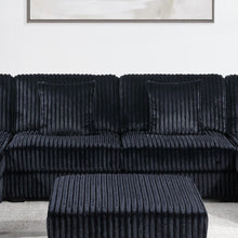 Load image into Gallery viewer, Armless Chair With Pillow, Living Room Furniture, Soft Upholstered - Black
