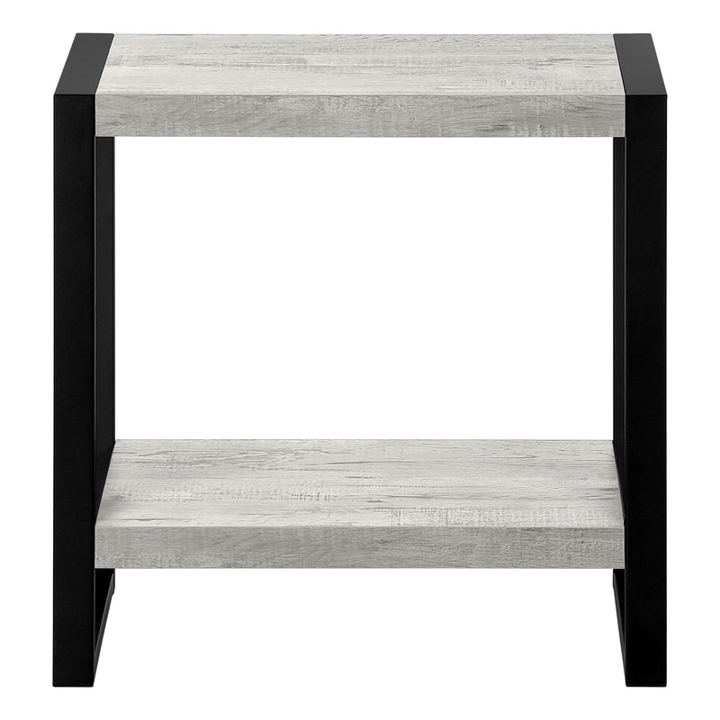24" End Table With Shelf - Black And Gray