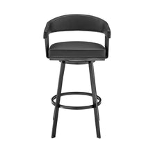 Load image into Gallery viewer, 34" Swivel Low Back Counter Height Bar Chair - Black
