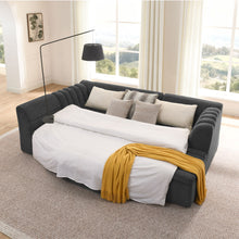 Load image into Gallery viewer, U-Shaped Modular Sectional Sofa With Chaise And Movable Ottoman With Wave-Shaped Armrest
