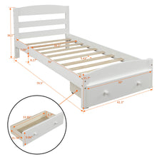 Load image into Gallery viewer, Platform Bed Frame With Storage Drawer And Wood Slat Support No Box Spring Needed
