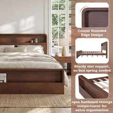 Load image into Gallery viewer, Bed Frame With Dual Open Storage Headboard And Footboard
