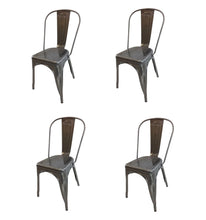 Load image into Gallery viewer, Metal Partially Open Back Dining Side Chairs (Set of 4) - Gray

